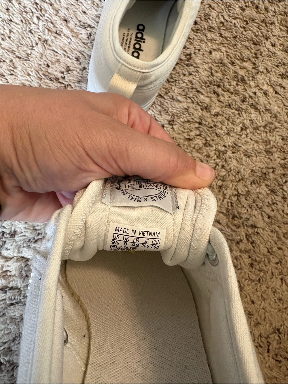 adidas Women's White Canvas Low-Top Platform Sneakers - Picture 5 of 5